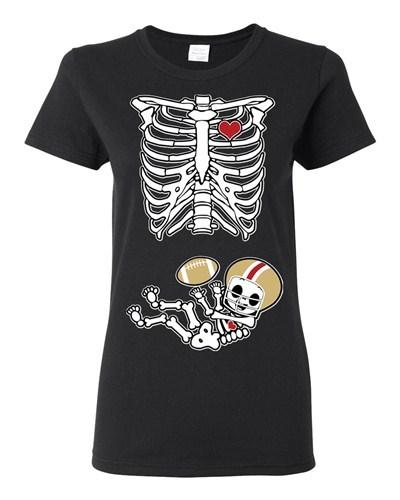 Baby Skeleton San Francisco Football Ladies DT T-Shirt Tee Unisex T-Shirt XL