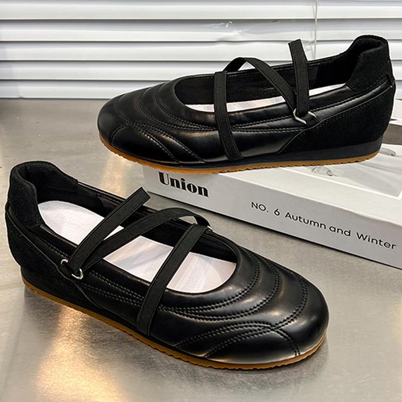 

2025 New French Style Mary Jane Ballet Flats Women s Flat Shoes Cross Band Slip-On Casual Loafers Breathable Summer Sneakers 35 срібний