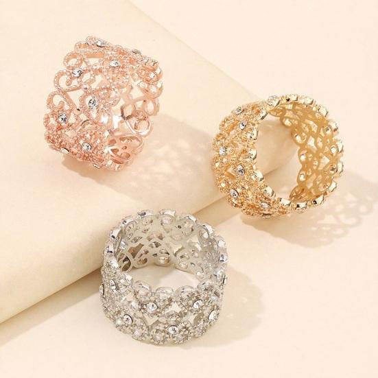 Silk Scarf Ring Clip for Women Metal Round Circle Clip Buckle Rhinestone Love Clothing