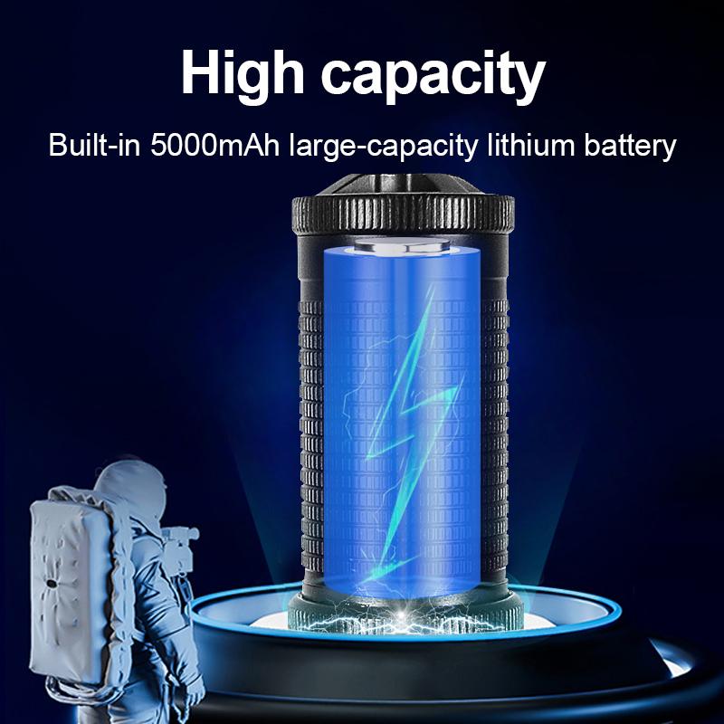 Yellow+White+Red Lights Lighting 1500M Flashlight 500W LED Torch Rechargeable Lamp Waterproof Torch Light COB Light