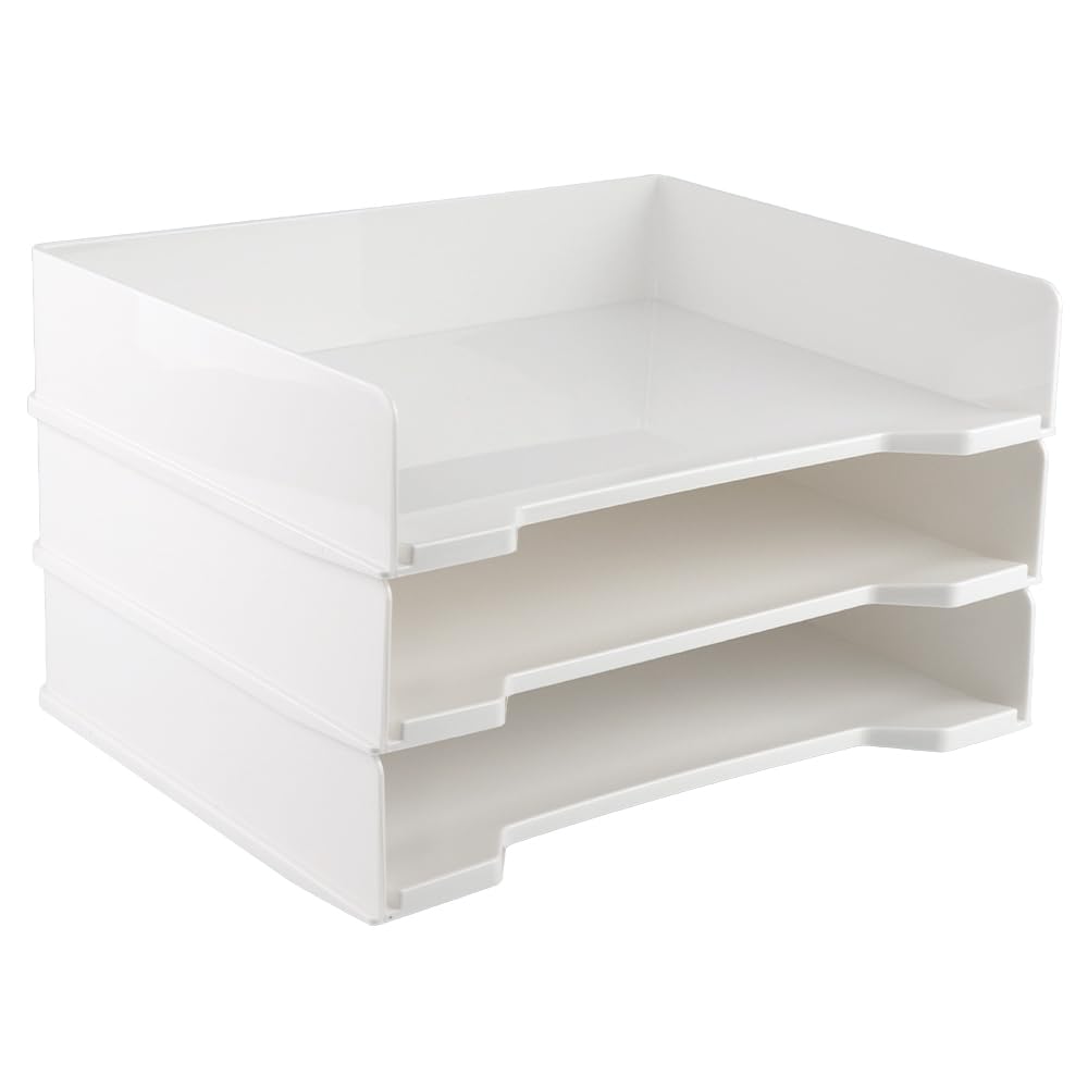 A4 Letter Case Horizontal Loading Stackable Document Organizer Small Item Holder Customizable Desk Organizer Stackable Books Files 6480₽