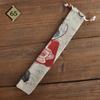 1pc Eco Friendly Canvas Drawstring Pouch Japanese Style for Chopsticks Spoon Straw Home Kitchen Travel Organizer
