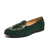 New Men Casual Shoes Thick Soled Leather Loafers Business Office Shoes Shallow Mouthed Moccasins Comfortable Slip on Tassel Shoe