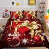 Christmas Digital Printing 3D Printing Polyester Pillowcase Quilt Cover Two Or Three-Piece Set