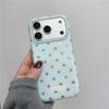 Colorful Polka Dot Drop-Proof Case with Heart Pendant, Compatible with iPhone 17 Pro, 16 PM, 15, and 13 - Japanese Korean INS Style