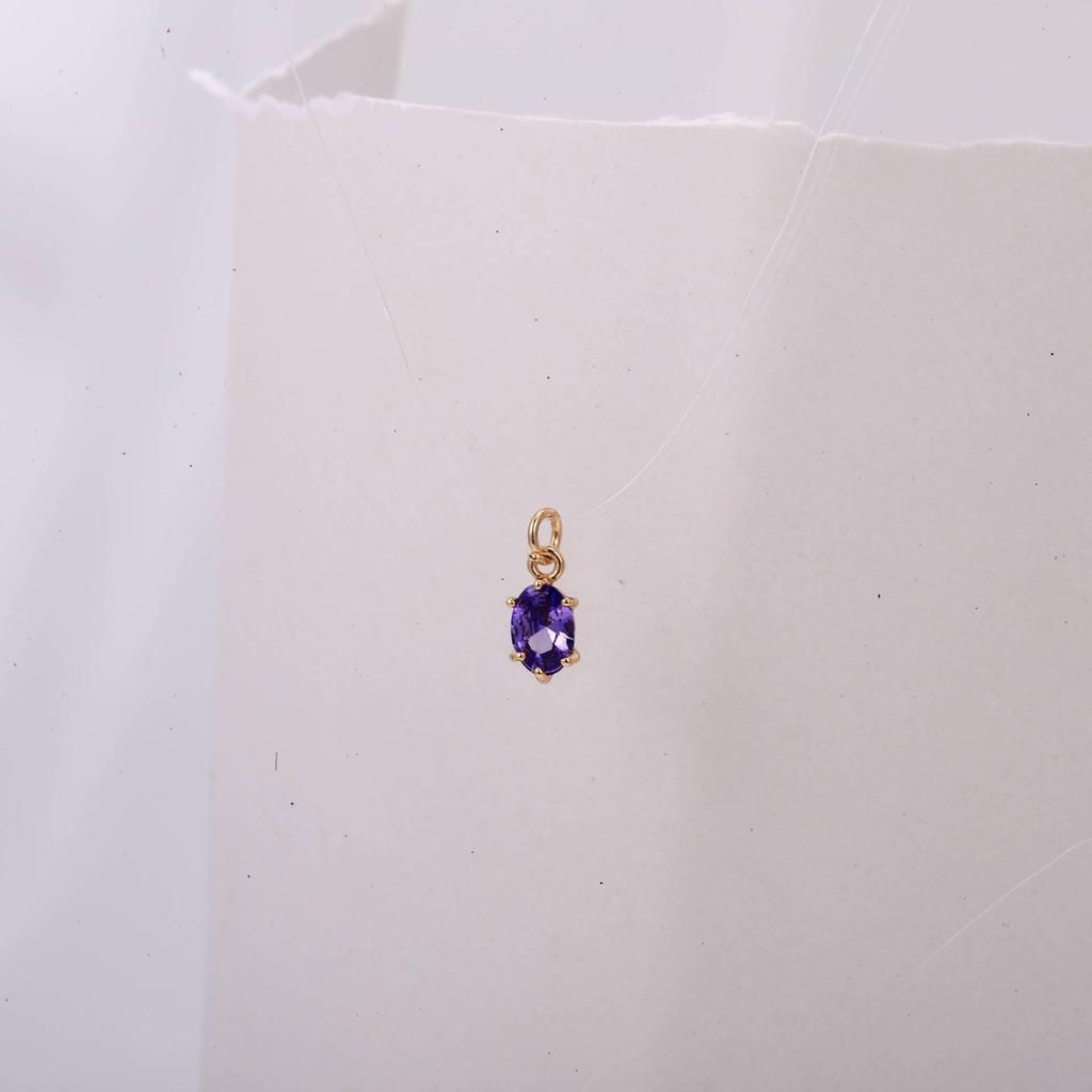 Titanium Steel Zodiac Pendant with Colored Zircon Stones - DIY Necklace for Women