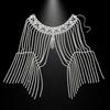 Elegant Multilayer Fringe Rhinestone Shoulder Chain Bridal Crystal Body Jewelry For Wedding Party Accessories