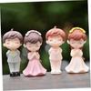 EXCEART 10 Pairs Doll Ornaments Lover Figurine Mini Figures Wedding Bride Groom Figurines Miniatures Bridal Bride Cake Decor PVC Boy Girl Modeling