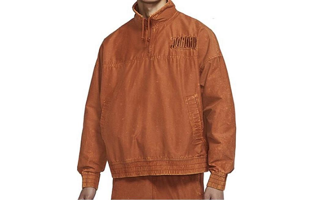 Jordan Jackets Men's Brown Stand Collar Moderate Other DA7166-220