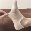 White Ankle Socks - Summer Lightweight Lace-cut Open Short Socks Trendy Ballet-style Invisible Ankle Socks That Don't Come Off The Heel