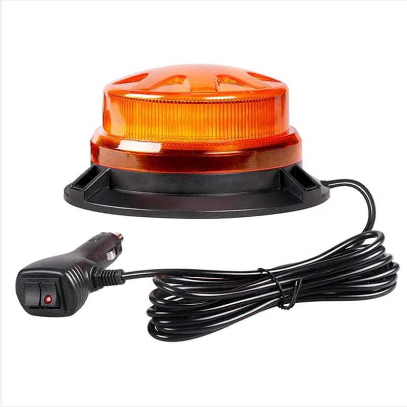 Magnetic Base LED Blue Emergency Strobe Light Car Police Roof Flashing Hazard Warning Light 12V/24V Vehicle Safety Beacon Lamp