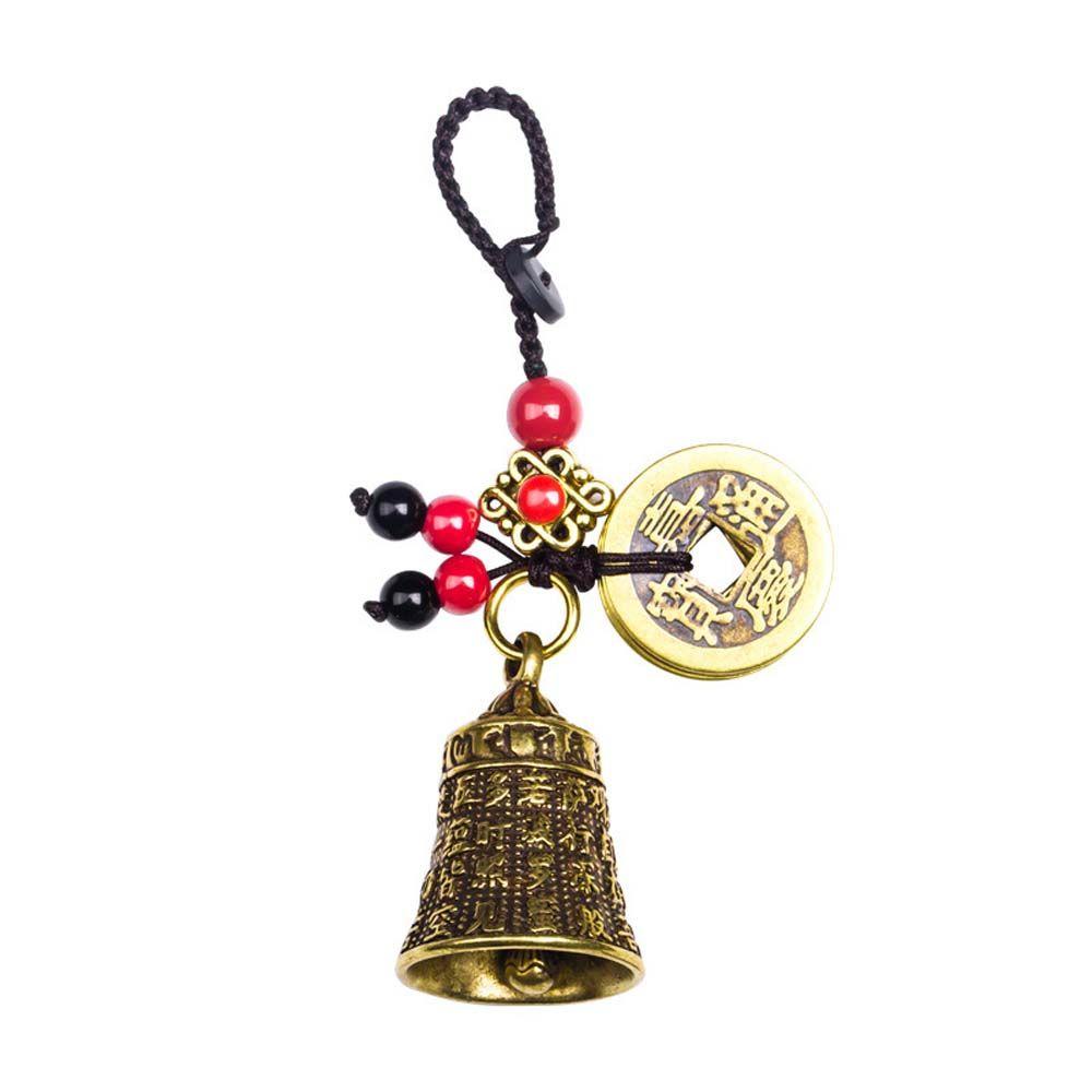 Bell Auspicious Gourd Fengshui Car Keyring Jewelry Findings Keychain Components Brass KeyChains