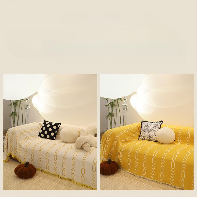 

Чехол для дивана в скандинавском стиле Instagram, ткань, полностью покрытая, Four Seasons, универсальный, двухсторонний, в наличии, полотенце для дивана из хлопковой нити 180*130cm