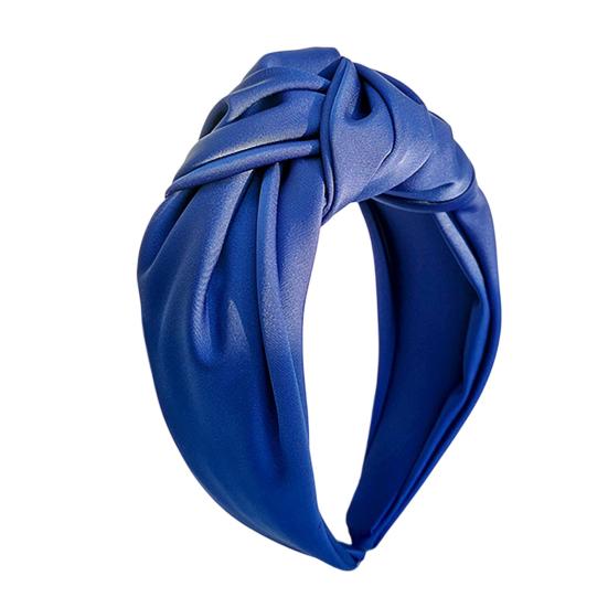 

Women Headband Bowknot Decor Pure Color Hair Hoop Lightweight Versatile Hair Decoration Hair Accessories королівський синій колір