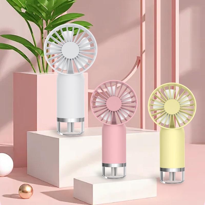 USB Rechargeable Handheld Mini Spray Fan for Dorms and Desktops