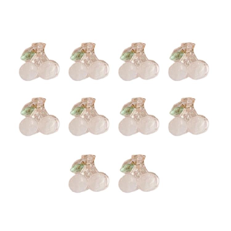 10PCS Cherry Themed Hair Claw Clip Fashionable Acrylic Claw Clip for Girls and Women Fruit Theme Braid Clip for Kids