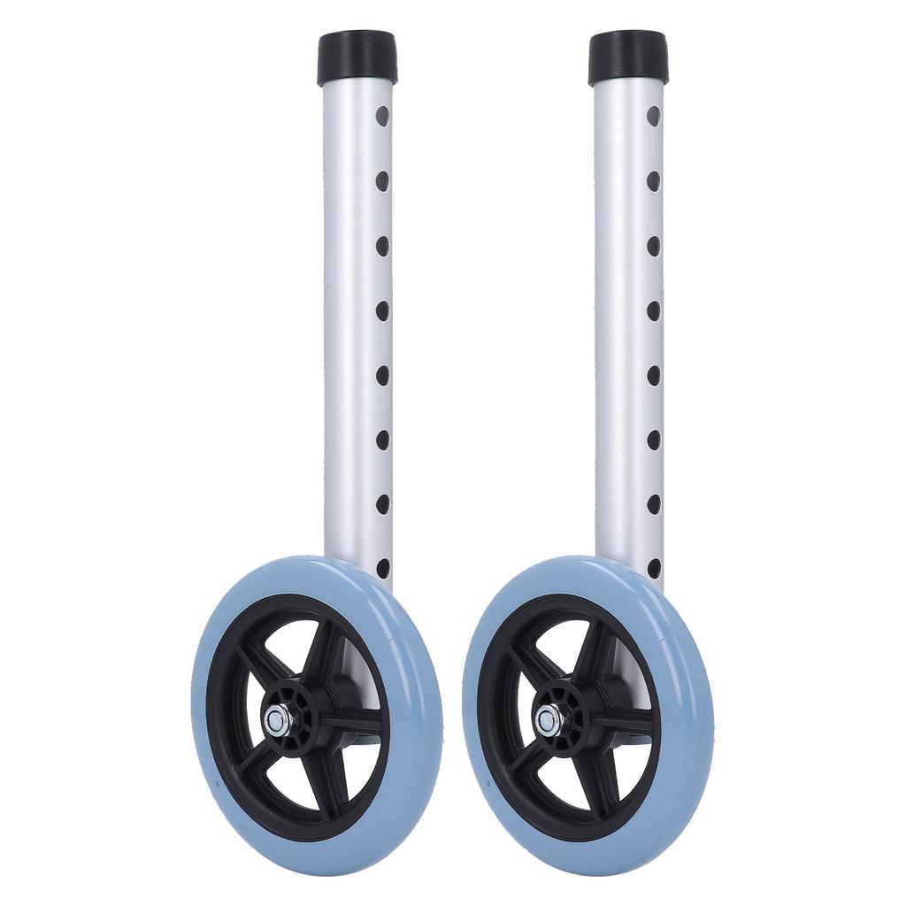 2ks Univerzální kolečka na chodítko Nerezové nohy Příslušenství k rollátoru Kolečka na chodítko