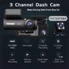 3 Channel Dash Cam for Car 1080P Video Recorder WIFI APP Dashcam Car DVR Front and Rear View Camera Night Vision car accessory