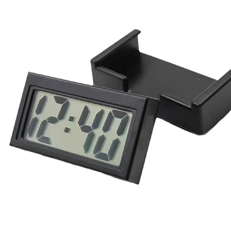 

Small Digital Clock With LCD Time & Day Display Self-adhesive Mini Automotive Digital Clock for Car Truck Dashboard & Air Vent чорний