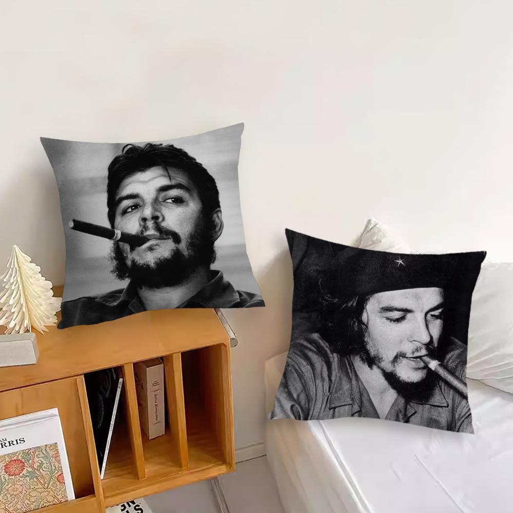 Che G-Guevaras Smoking Cushion Cover Living Room Accent Couch Back Support Square Lounge Restful Nap Companion Pillow Case