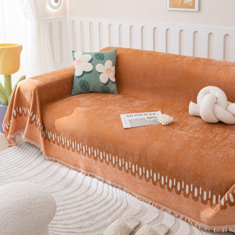Reversible Sofa Cover Mat Throw Blanket Living Room Three Seats Sofa Position   Modern Throw Camping Picnic Blanket MAT