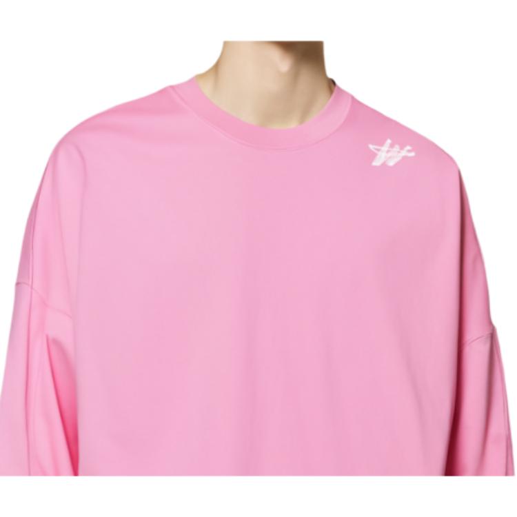 WE11DONE Ss23 Letter Logo Sweatshirt Unisex Sweatshirt Pink WD-TS1-23-756-U-PK