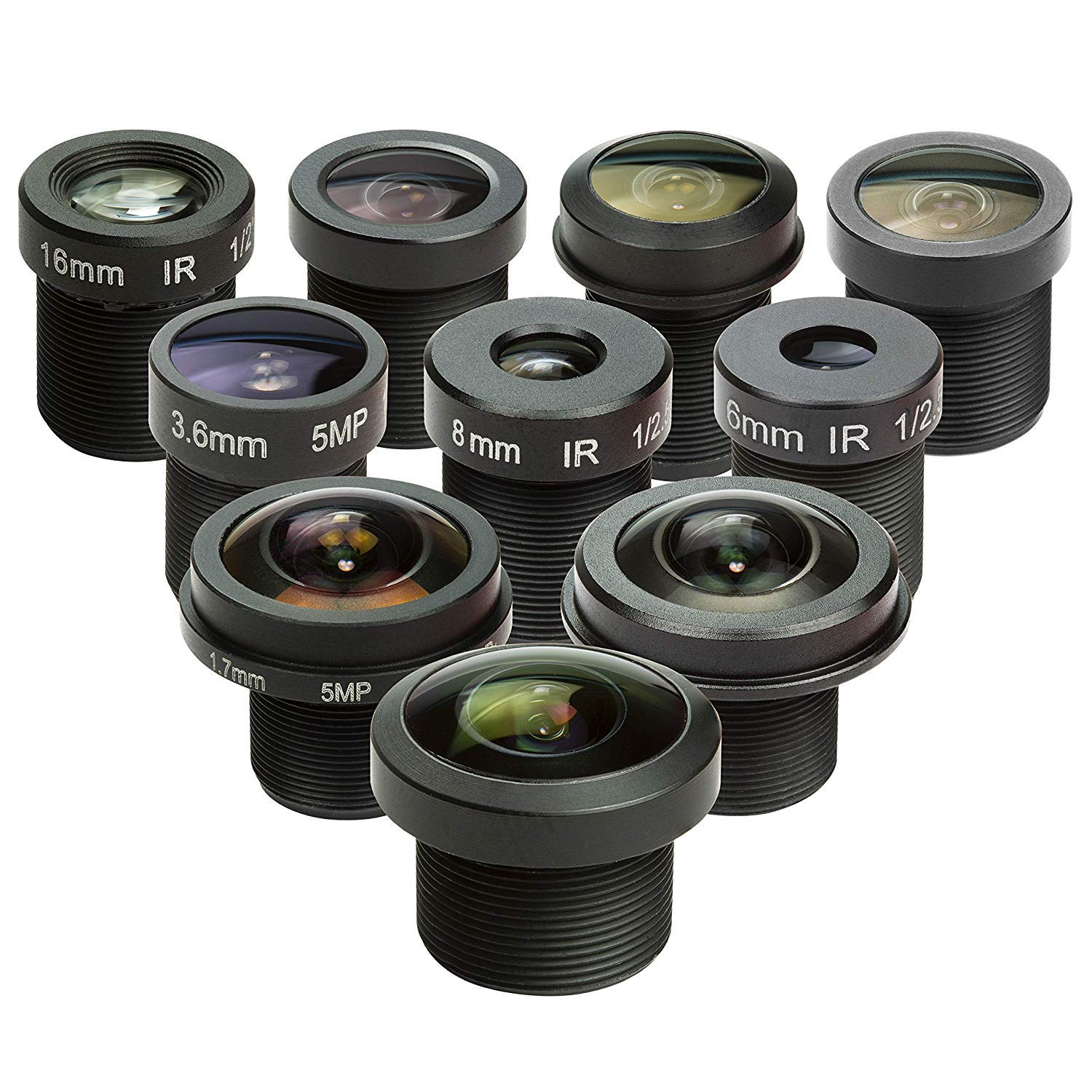 

Arducam M12 Lens Set, for Raspberry Pi Camera Lens (14 ) and Arduino, Telephoto, Macro, Wide Angle, Fisheye Lens Kit (10°-200°), M12 Lens Holder