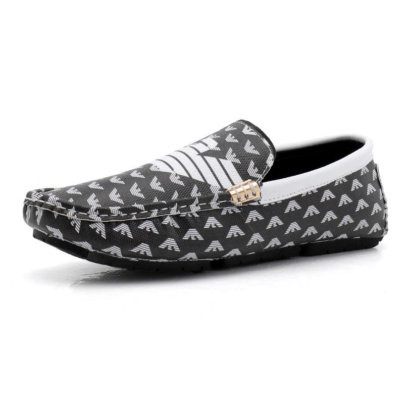 Beliebte Vier Jahreszeiten Mode Herren Doudou Schuhe Friseur Nachtclub Trend Kleine Lederschuhe Faule Ein-Fuß Slipper