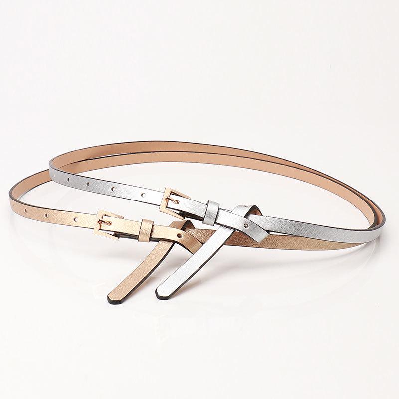 Frühling/Sommer Damen PU Leder Dünner Taillengürtel - Vielseitig Mehrfarbig Dekorativ für Kleider & Anzüge