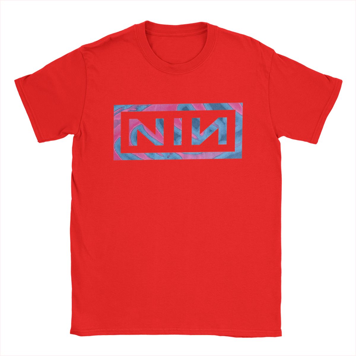 

Nine Inch Nails NIN Мужская футболка Смешная футболка С коротким рукавом Круглый вырез Чистый хлопок Идея для подарка Одежда S