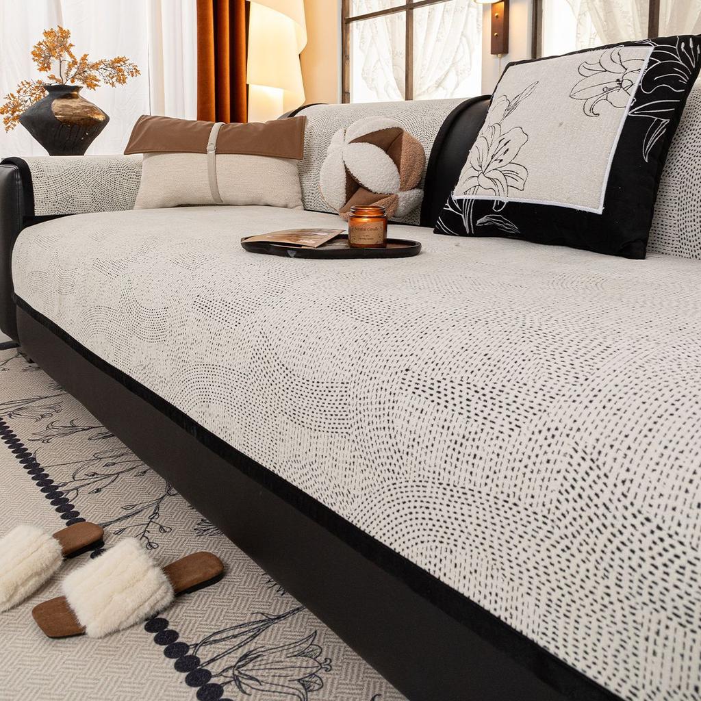 New Sofa Cushion Thickened Four-Season Universal Seat Cushion Fixed Non-Slip Autumn And Winter Cover Cloth Towel Premium Seat Cushion