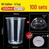 Leak-Proof PET Plastic Beverage Cup with Lid – Transparent Disposable Coffee & Cold Drink Cup