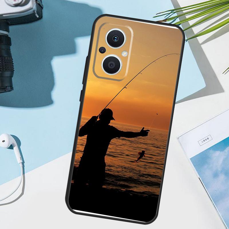 Hunter Man Fishing Dog Cover For OPPO Reno 12F 11F 13F 14F 8T 7 8 Lite 10 11 12 13 14 OPPO Find X9 X8 X6 X5 Pro Case
