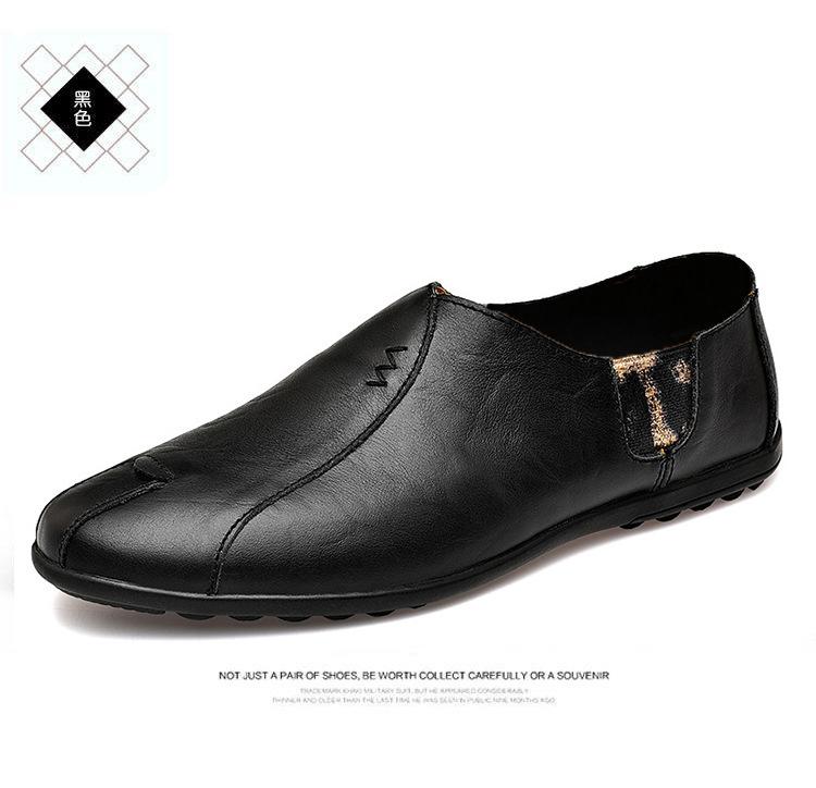 23 Years of Spring Doudou Shoes, Four Seasons Men's Shoes, One-pedal Lazy Shoes, Casual Leather Shoes, Korean Version of Chaoying