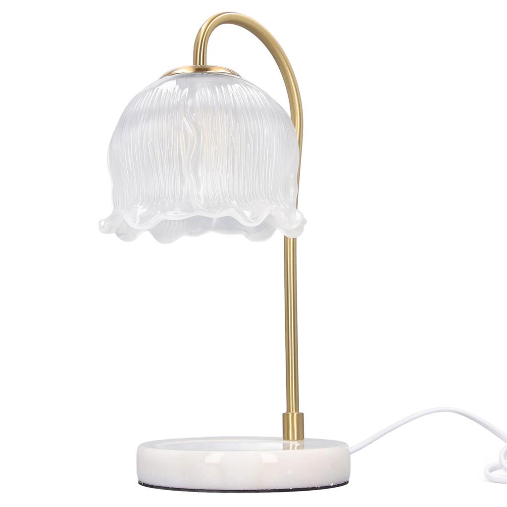 Candle Warmer Lamp Glass Marble Dimmable Electric Fragrance Candle Melter with 2 Bulbs for