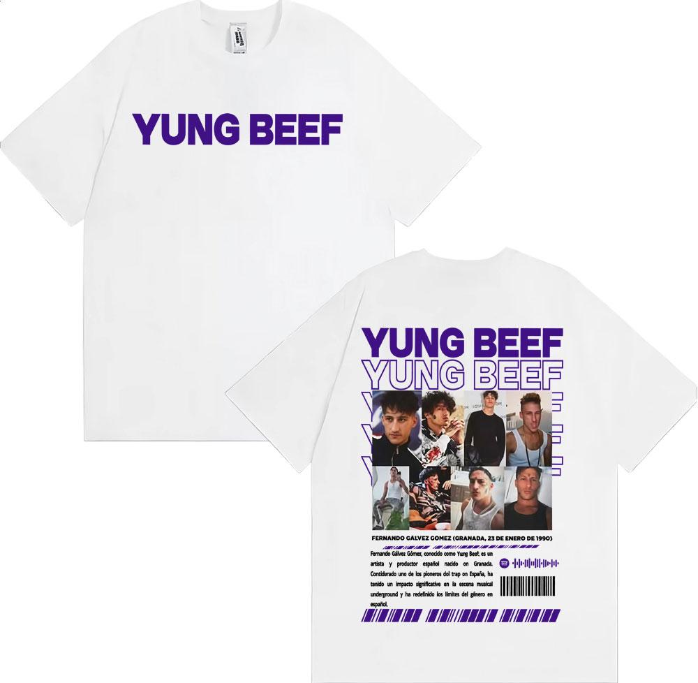Rapper Yung Beef Album Tour Cover Merch Tshirts for Unisex Fashion Gothic Hip Hop T Shirt 100 Cotton Oversized Tshirt Streetwear