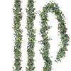 Temu Simulation Eucalyptus Gypsy Eucalyptus Leaves Rattan Set Green Plants Decoration Fake Flower Vine Man