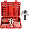 LOOKGOU 46-Piece Harmonic Balancer Puller Set, Steering Wheel Puller Kit, Crankshaft Pulley Removal Tool, Multi-Purpose Auto Remover Tool, Universal