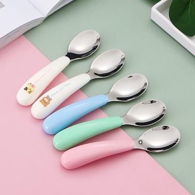 Baby Füttergeschirr Set Kinder Utensil Edelstahl Kleinkind Essgeschirr Besteck Cartoon Säuglingsnahrung Fütterlöffel Gabel