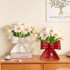 Creative Bow Vase Ornaments High-end Ceramic Hydroponic Flower Arrangement Living Room Office Vintage Vase Home Ornament Gifts