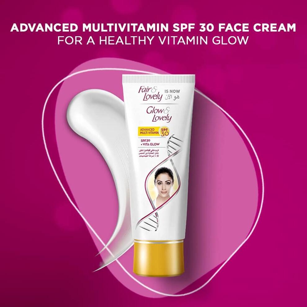 Glow & Lovely Advanced Multi-Vitamin SPF 30 + Vita Glow Gesichtscreme 100g Packung mit 2