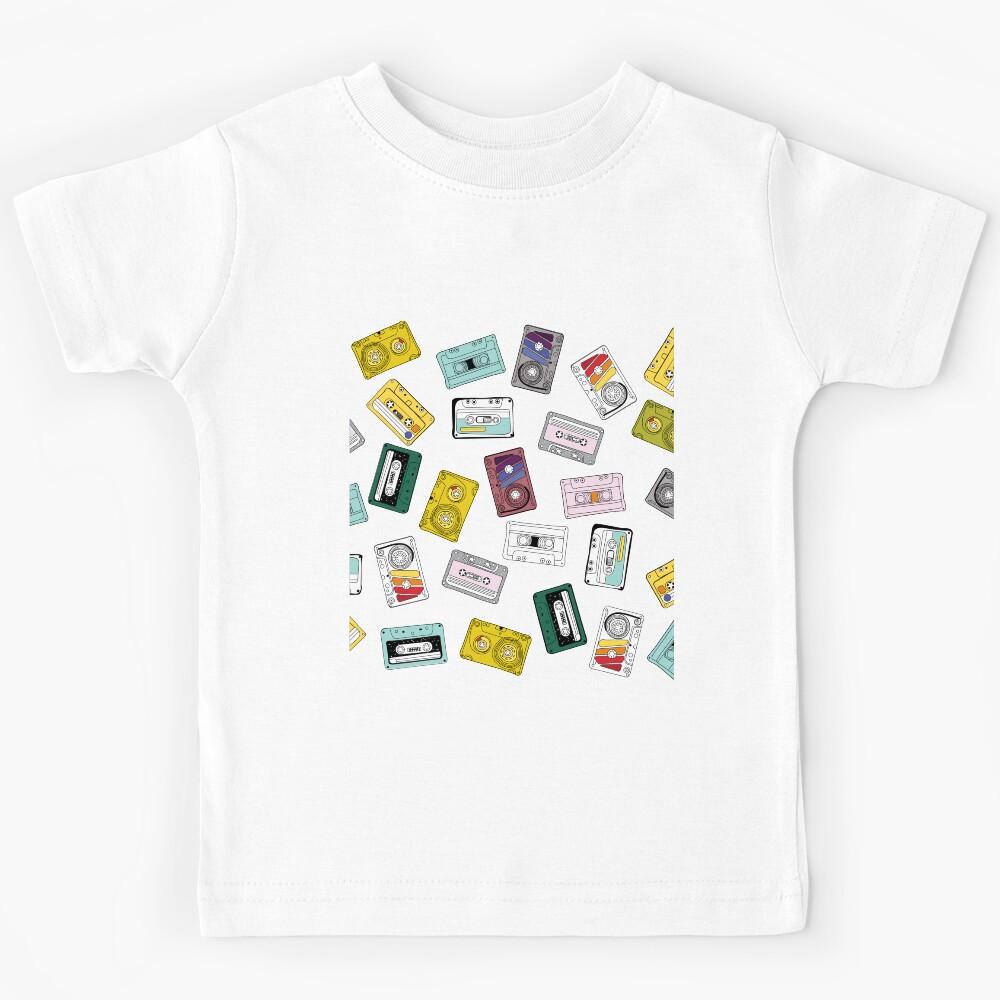 Pattern colorful vintage cassette tape set Kids T-Shirt 130