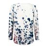 Women's Fashion Loose T-Shirt V-Neck Long Sleeve Vintage Floral Print Casual Top