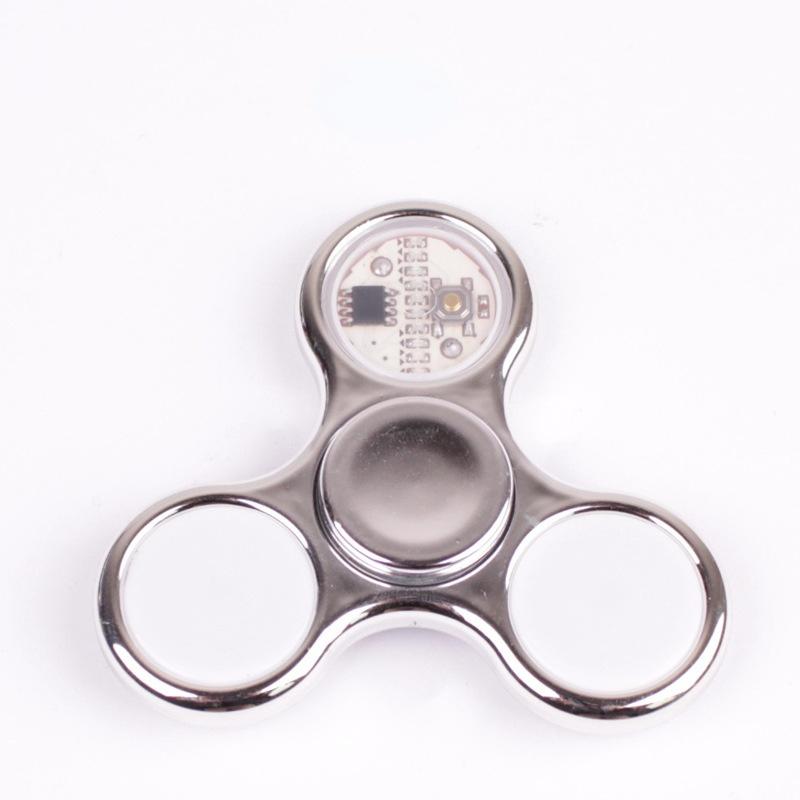 Luminous LED Light Fidget Spinner Creative 18 Changes Hand Spinner EDC Fidget Playthings Designed for Adults Office Stress Relief Playthings