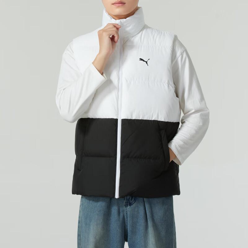 New PUMA Down Vest Men's Black White 687300-51