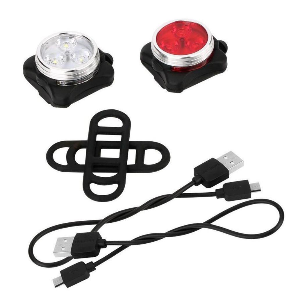 Rechargeable Bike Light Set LED Bicycle Lights IPX4 Waterproof Front Rear Bike Headlight For MTB Road Night Riding 1pc / 2pcs