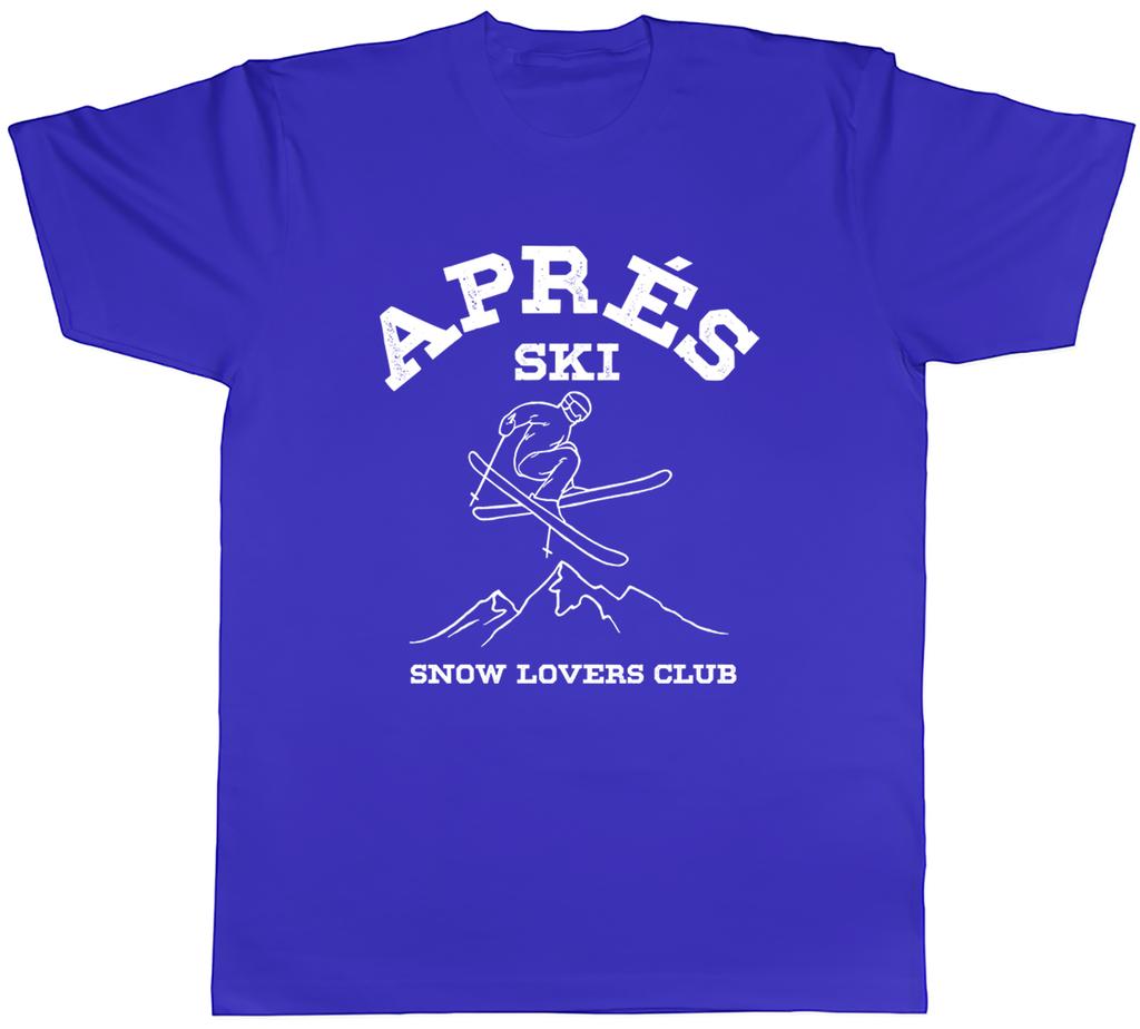 Apres Ski Unisexs TShirt Snow Lovers Club Skiing Tee Gift