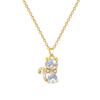 Zircon Cat Fashion Light Luxury Temperament Gorgeous Full Diamond Necklace Female Versatile Collarbone Chain Titanium Steel Chain