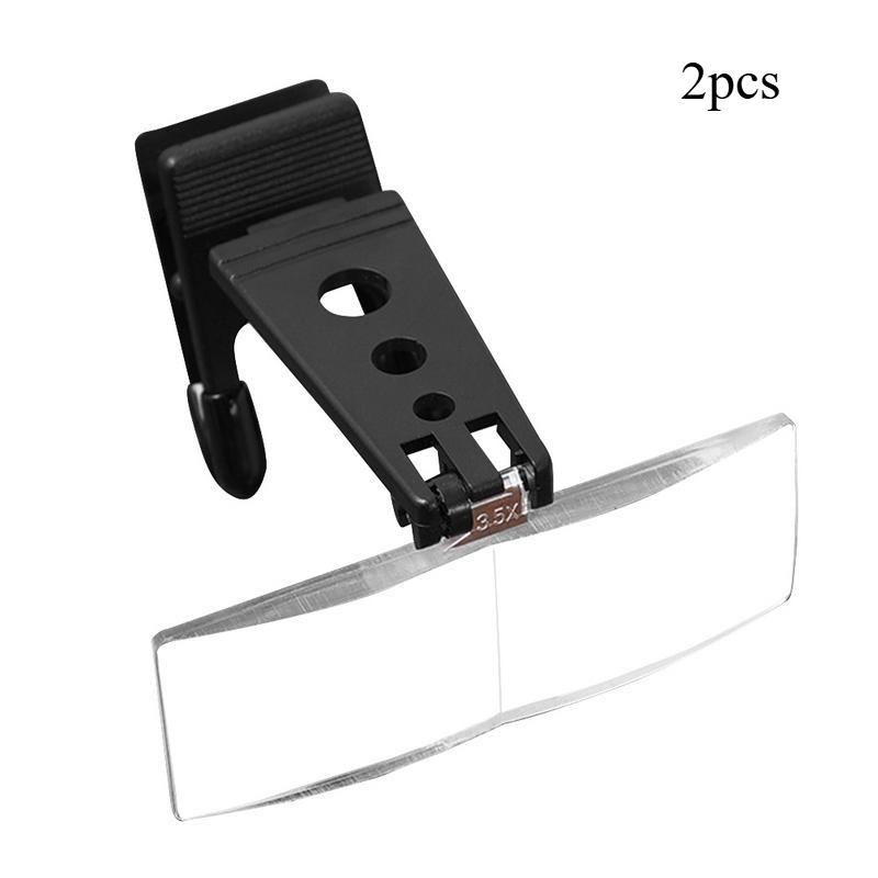 Glasses Style Magnifying Glass with Clip for Reading Wooden Horse-Type Surgical Magnifying GlassThree Sets of Lenses