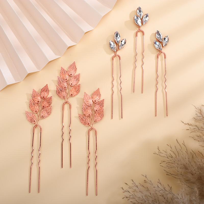 

Винтажные золотые листья 6 шт. заколки для волос стразы заколки для волос свадебный головной убор ручной работы головное украшение тиары свадебные аксессуары для волос